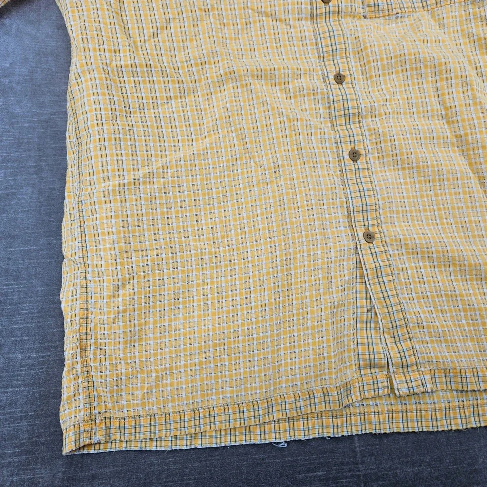 The North‎ Face Shirt Plaid Button Up Short Sleeve Outdoor Vintage Mens Size M